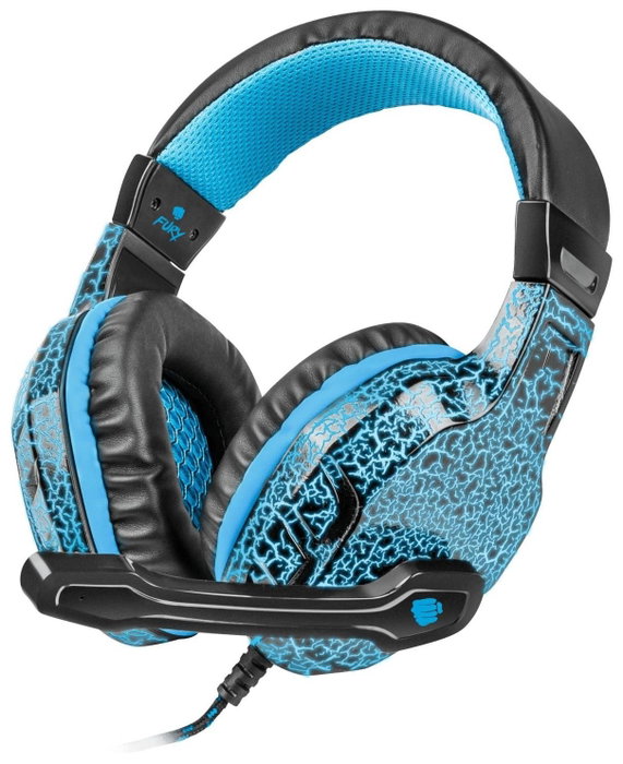 FURY Hellcat Auriculares Alámbricos de Diadema para Juego, Negro y Azul