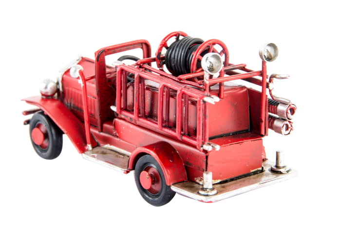DKD Home Decor Vehículo de Decoración Metal Camión Rojo