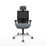 PIQUERAS Y CRESPO Silla de oficina Yunquera Gris/Negro con mecanismo Sincro/Traslack