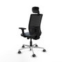 PIQUERAS Y CRESPO Silla de oficina Yunquera Gris/Negro con mecanismo Sincro/Traslack