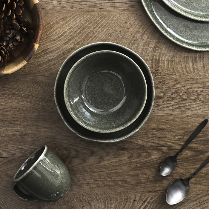 Home Deco Factory Plato Hondo Verde 19 cm Natural Collection