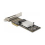 DeLOCK Tarjeta de red PCI Express x4 4 x RJ45 Gigabit LAN i350