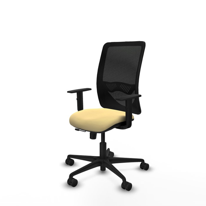 PIQUERAS Y CRESPO Silla de oficina Zulema con mecanismo Sincro/Traslack, Crema y Negro PIQUERAS Y CRESPO Silla de oficina Zulema con mecanismo Sincro/Traslack, Crema y Negro