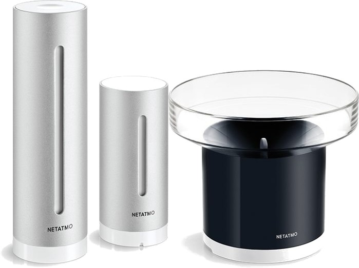NetAtmo Estación Meteorológica Inteligente con Pluviómetro, Plata NetAtmo Estación Meteorológica Inteligente con Pluviómetro, Plata