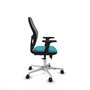 PIQUERAS Y CRESPO Silla de oficina Jorquera con mecanismo Sincro/Traslack, Turquesa y Gris