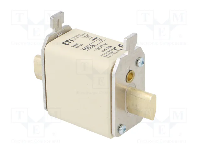 ETI POLAM Fusible NH00 de cerámica industrial 100A 500VAC