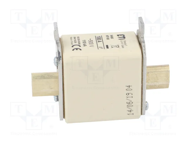ETI POLAM Fusible NH00 de cerámica industrial 100A 500VAC