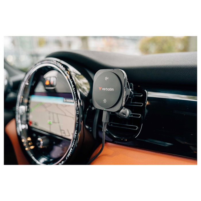 Verbatim Charge 'n' Drive Ice Cooling Qi2 Cargador Inalámbrico Magnético para Coche Verbatim Charge 'n' Drive Ice Cooling Qi2 Cargador Inalámbrico Magnético para Coche