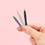Cosmetic Club Juego de 3 Mini Pinzas de Depilar con 3 Puntas Diferentes: Oblicua, Fina y Triangular - Surten Colores Aleatorios