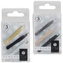 Cosmetic Club Juego de 3 Mini Pinzas de Depilar con 3 Puntas Diferentes: Oblicua, Fina y Triangular - Surten Colores Aleatorios