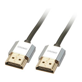 LINDY Cable HDMI High Speed con Ethernet Slim CROMO 1 m
