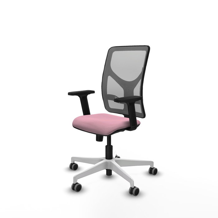 PIQUERAS Y CRESPO Silla de oficina Motilla con mecanismo Sincro, Rosa y Gris