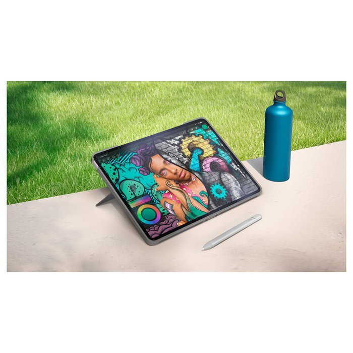 Logitech Combo Touch para iPad Air, Gris, QWERTZ Alemán, con Trackpad