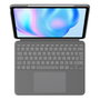 Logitech Combo Touch para iPad Air, Gris, QWERTZ Alemán, con Trackpad