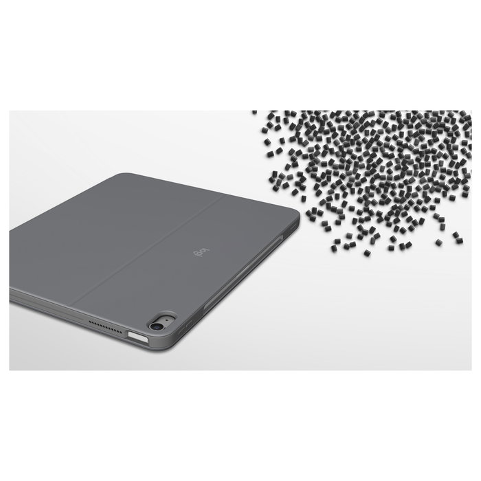 Logitech Combo Touch para iPad Air, Gris, QWERTZ Alemán, con Trackpad