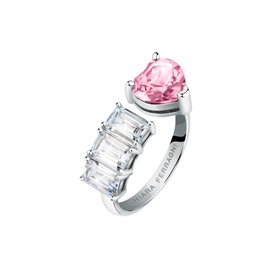 Chiara Ferragni First Love Ring SIV+WH/PINK CZ Talla 12