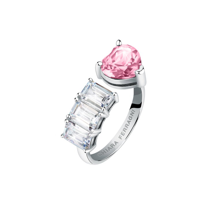 Chiara Ferragni First Love Ring SIV+WH/PINK CZ Talla 12 Chiara Ferragni First Love Ring SIV+WH/PINK CZ Talla 12