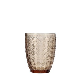 Arc Gio Vaso Ambar, Cristalería de Vidrio, Borde Grueso, Capacidad 30 cl (300 ml), Altura 10.5 cm, Diámetro 8 cm (Set de 6)