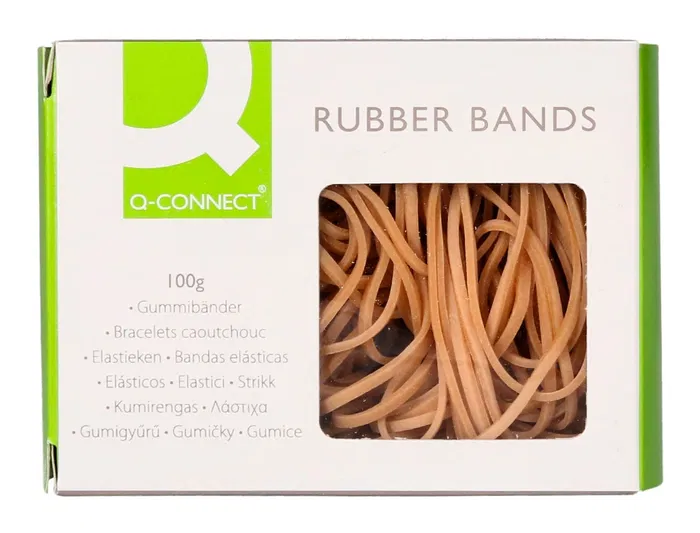 Q-connect Gomillas elásticas 100 gr, número 20, 200 x 2 mm