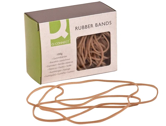 Q-connect Gomillas elásticas 100 gr, número 20, 200 x 2 mm