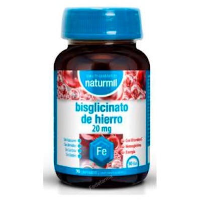 DIETMED Hierro Bisglicinato 20Mg 90 Comp - Complemento Alimenticio con Vitamina C, Ayuda a Disminuir Cansancio y Fatiga