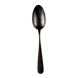 SUMMA Bamberg Cuchara de Mesa Negra 210 mm - Cubiertos de Acero Inoxidable AISI 430 con Acabado Anacarado, Apta Lavavajillas (Set de 12)