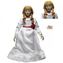 NECA Figura Annabelle The Conjuring Universe con Vestido de Tela Real - Figura Articulada de Colección 20 cm - No es un Juguete