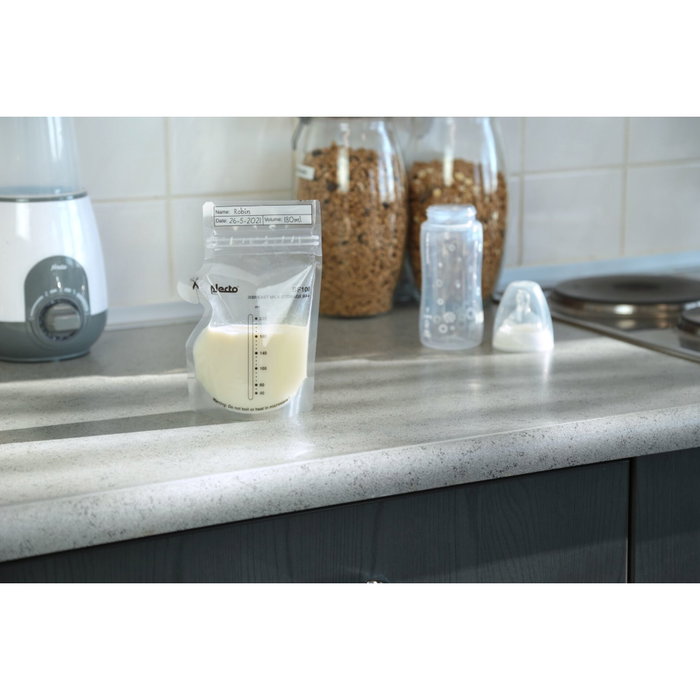 Alecto Bolsas de almacenamiento de leche materna 220 ml, 100 unidades