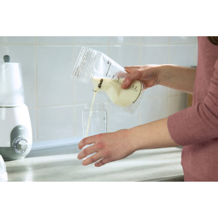 Alecto Bolsas de almacenamiento de leche materna 220 ml, 100 unidades