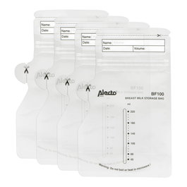 Alecto Bolsas de almacenamiento de leche materna 220 ml, 100 unidades