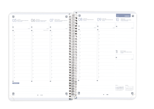 Oxford 400201729 Agenda Live&Go A5 15x21cm Semana a la Vista Colores Vivos