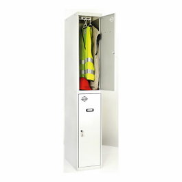 Simon Rack Taquilla metálica de 2 puertas Gris 30 x 50 x 180 cm