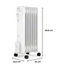 Oceanic Baño de Aceite Eléctrico 1500W OCEABH1500W2 - 3 Potencias - 7 Elementos - Blanco - Móvil