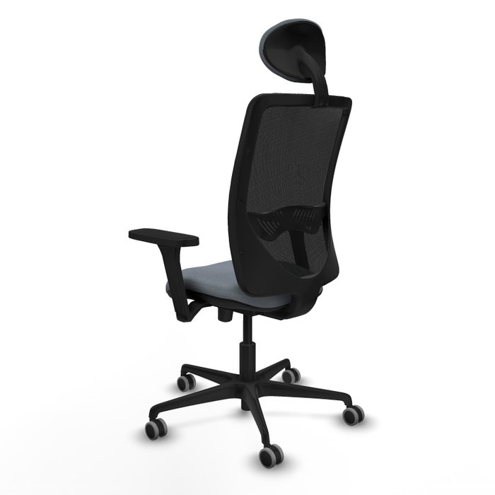 PIQUERAS Y CRESPO Silla de oficina Zulema con mecanismo Sincro/Traslack, Gris y Negro
