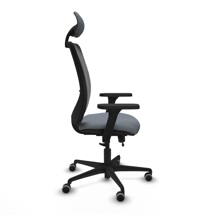 PIQUERAS Y CRESPO Silla de oficina Zulema con mecanismo Sincro/Traslack, Gris y Negro