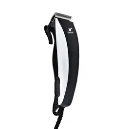 Thulos Kit de barbero profesional cortapelos CP1352 con motor AC 10W, cuchilla de acero inoxidable ajustable, 4 guías, peine, tijeras y aceite