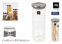 La Mediterranea Tarro Borosilicato con Tapa de Acero Inoxidable 1650 ml - 10.8 x 10.8 x 26 cm (12 Unidades)