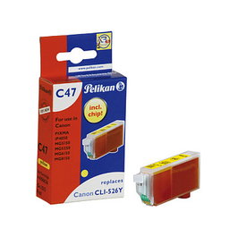 Pelikan Cartucho de tinta compatible para Canon C47 CLI526 amarillo