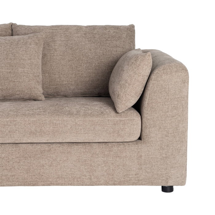 Ixia Sofá Chaise Longue Reversible Marrón Claro