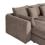 Ixia Sofá Chaise Longue Reversible Marrón Claro