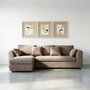 Ixia Sofá Chaise Longue Reversible Marrón Claro