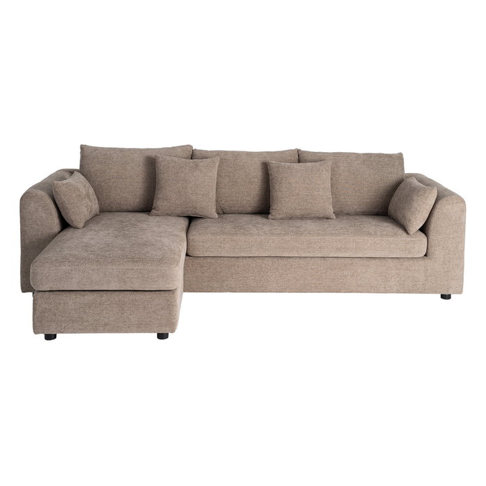 Ixia Sofá Chaise Longue Reversible Marrón Claro