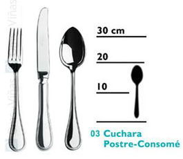 ANA Cubierto Cuchara Postre, Acero Inoxidable 18/10 Pulido Espejo, 3 mm de Grosor, Colección de 12 Piezas (Set de 12)