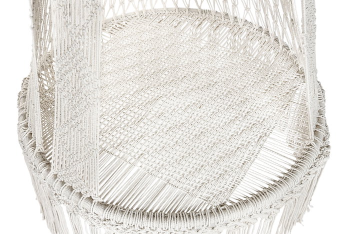 DKD Home Decor Silla Colgante Crudo Algodón Macramé 82 x 170 x 82 cm