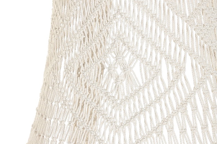DKD Home Decor Silla Colgante Crudo Algodón Macramé 82 x 170 x 82 cm