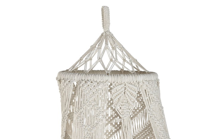 DKD Home Decor Silla Colgante Crudo Algodón Macramé 82 x 170 x 82 cm