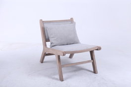 DKD Home Decor Butaca Moderno Gris Claro Natural 83 x 71.5 x 57 cm (2 Unidades) Poliester