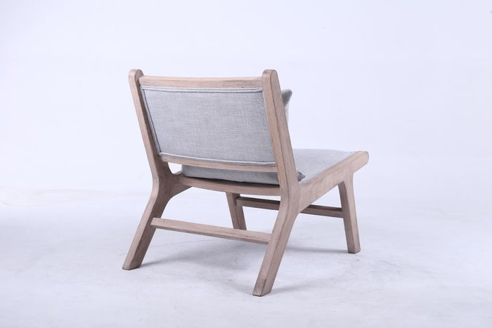 DKD Home Decor Butaca Moderno Gris Claro Natural 83 x 71.5 x 57 cm (2 Unidades) Poliester