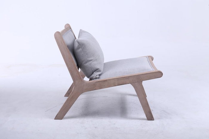 DKD Home Decor Butaca Moderno Gris Claro Natural 83 x 71.5 x 57 cm (2 Unidades) Poliester