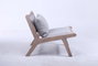 DKD Home Decor Butaca Moderno Gris Claro Natural 83 x 71.5 x 57 cm (2 Unidades) Poliester